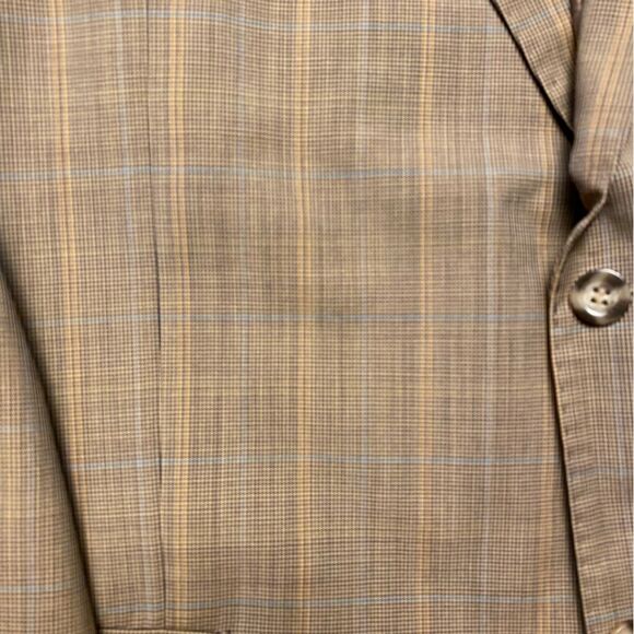 Luciano Carreli Plaid Super 150’s Wool Sport Coat Blazer 50L - Picture 7 of 15